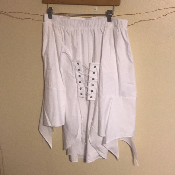 Pixie Market Corset White Off the shoulder Top - Picture 2 of 4